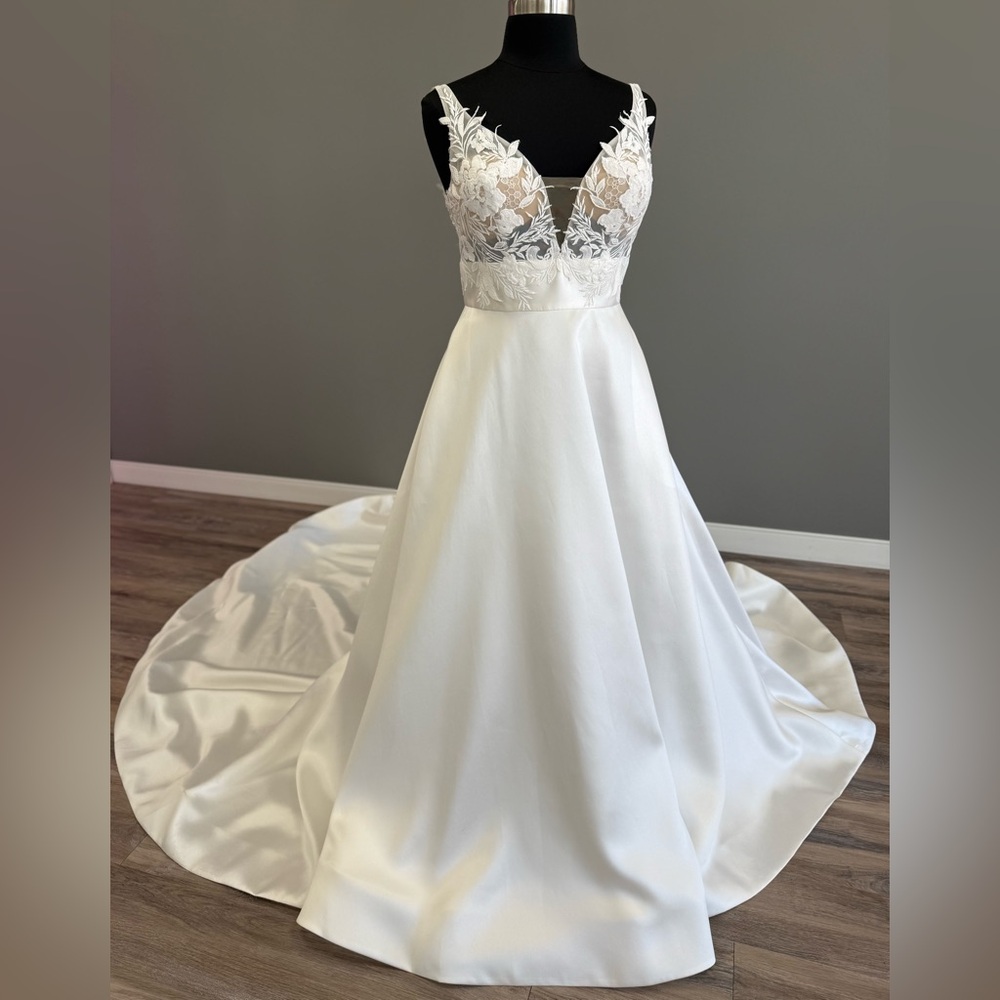 Nora Spencer Signature A-line Wedding Dress with Lace Bodice